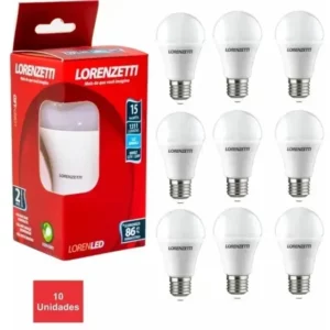 Kit com 10 Lâmpadas Led Bulbo 4,5w Branca - Lorenzetti